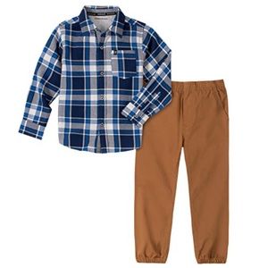Calvin Klein Baby Boys 2 Pieces Shirt/Pants Set
